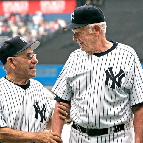 Yogi Berra and Don Larsen Old Timer's Day